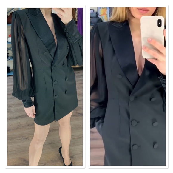 Zara combination sleeve blazer, bloggers favorite - Picture 8 of 11